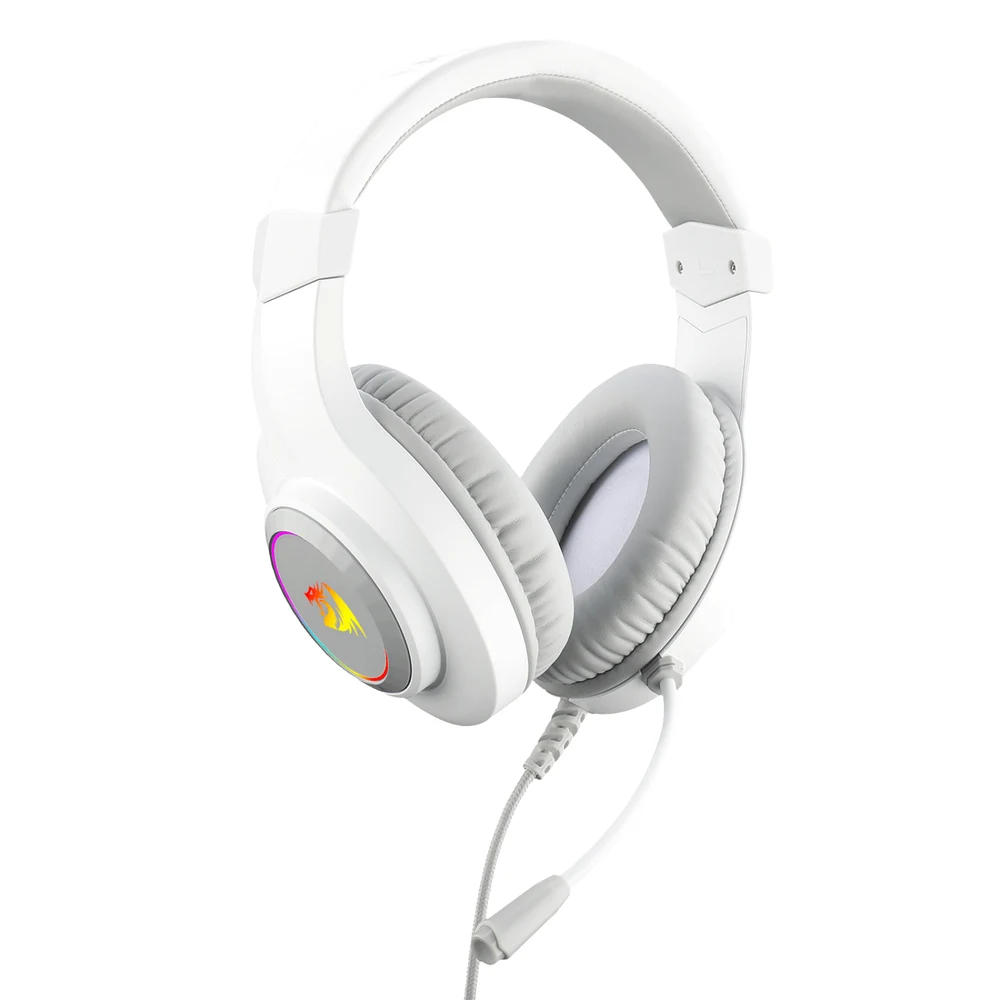 Redragon HYLAS H260 White - RGB Wired Gaming Headset, 40mm Drivers, Noise-Cancelling Mic 4 Redragon HYLAS H260 White - official product image 3