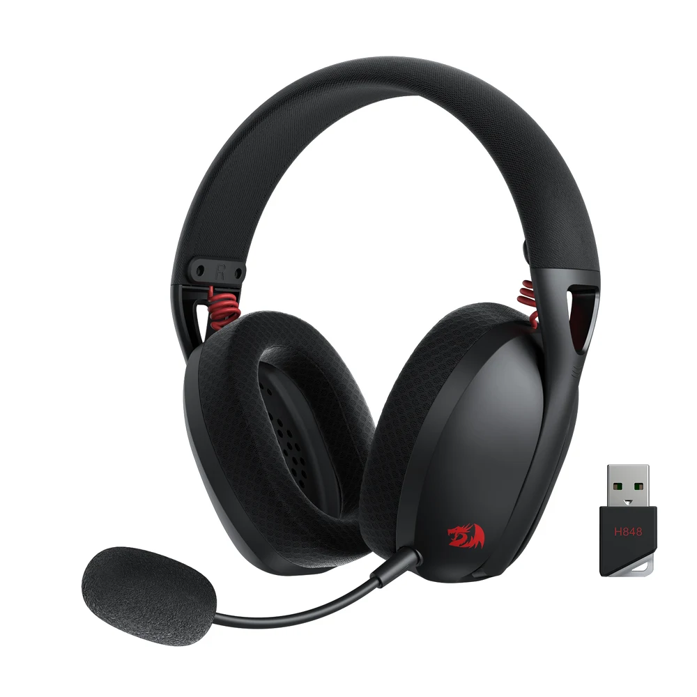 Redragon H848 PRO Black - Ultra-Light Wireless Gaming Headset, BT 5.2 + 2.4G, 40H Battery, ENC Mic 6 Redragon H848 PRO Black detail