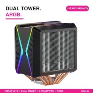 HODUR C218 ARGB Dual Tower CPU Air Cooler