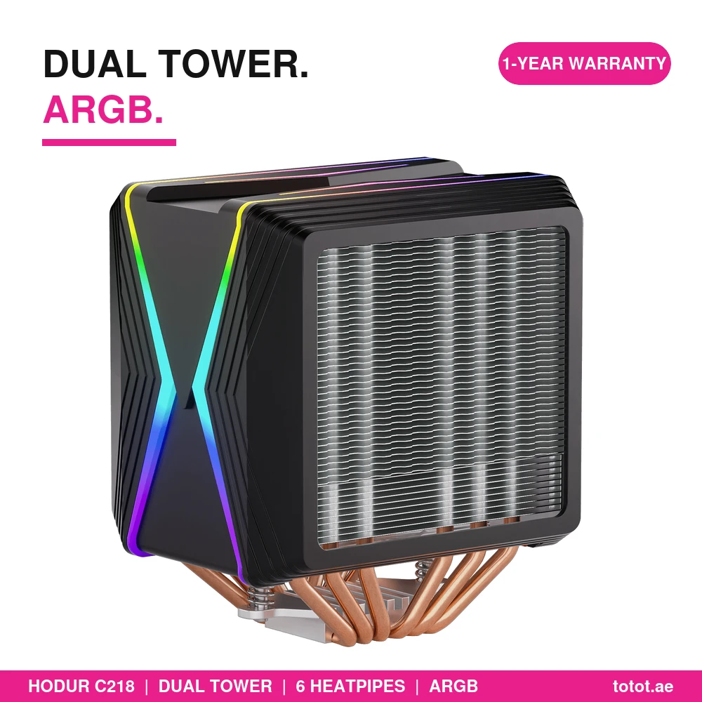 Redragon HODUR C218 - Dual-tower ARGB CPU Air Cooler Redragon HODUR C218