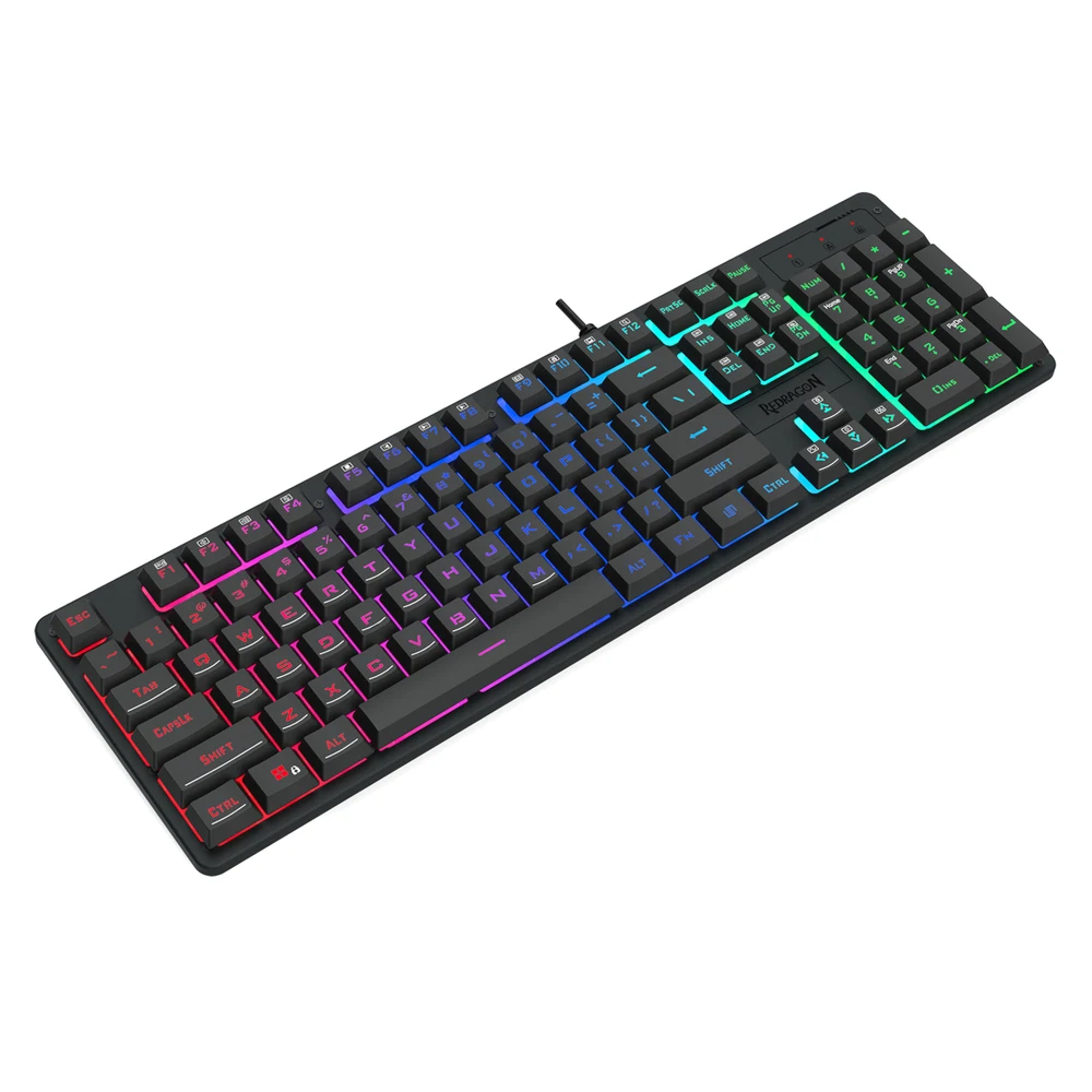 Redragon K521 RGB - 104 Key Membrane Gaming Keyboard, Rainbow Backlight, USB-C, 25 Key Rollover 9 Redragon K521 RGB in use