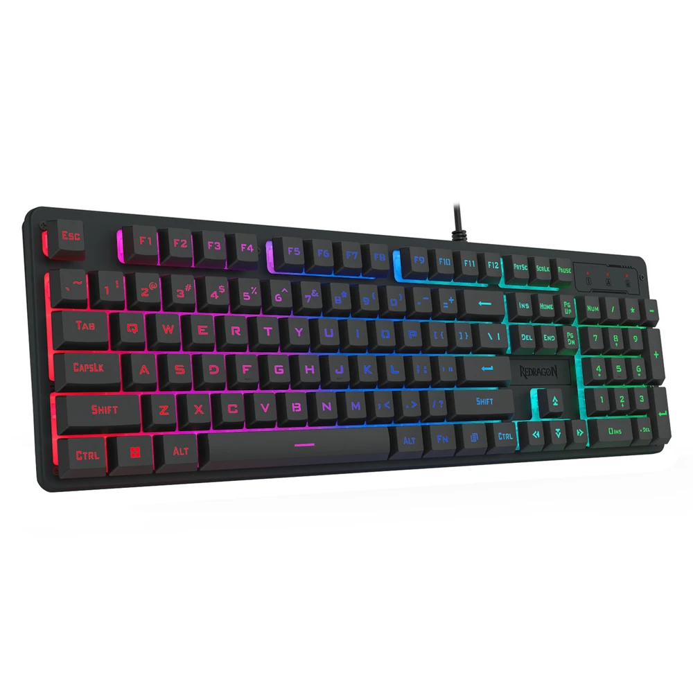 Redragon K521 RGB - 104 Key Membrane Gaming Keyboard, Rainbow Backlight, USB-C, 25 Key Rollover 5 Redragon K521 RGB - official product image 4