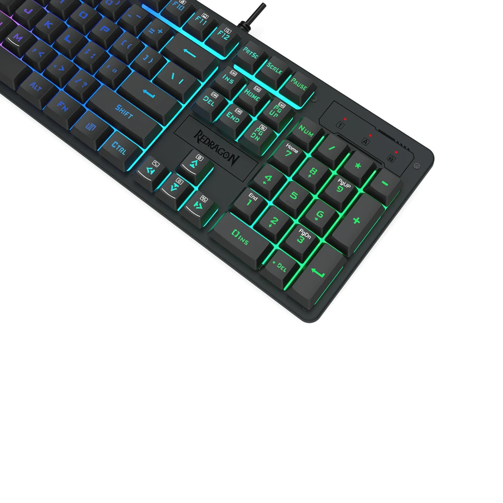 Redragon K521 RGB - 104 Key Membrane Gaming Keyboard, Rainbow Backlight, USB-C, 25 Key Rollover 7 Redragon K521 RGB - official product image 6