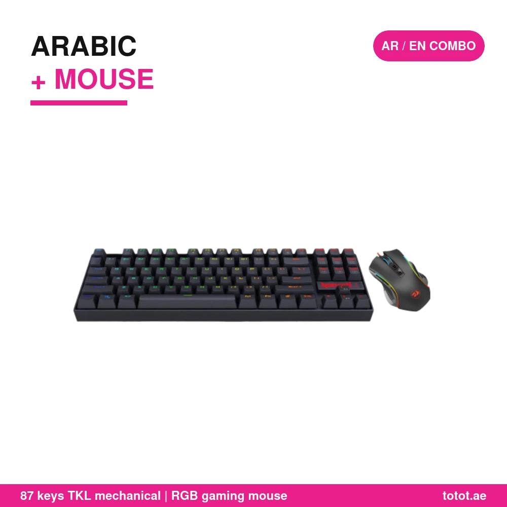 Redragon K552 BA Arabic Combo - official Redragon product image Redragon K552 BA Arabic Combo