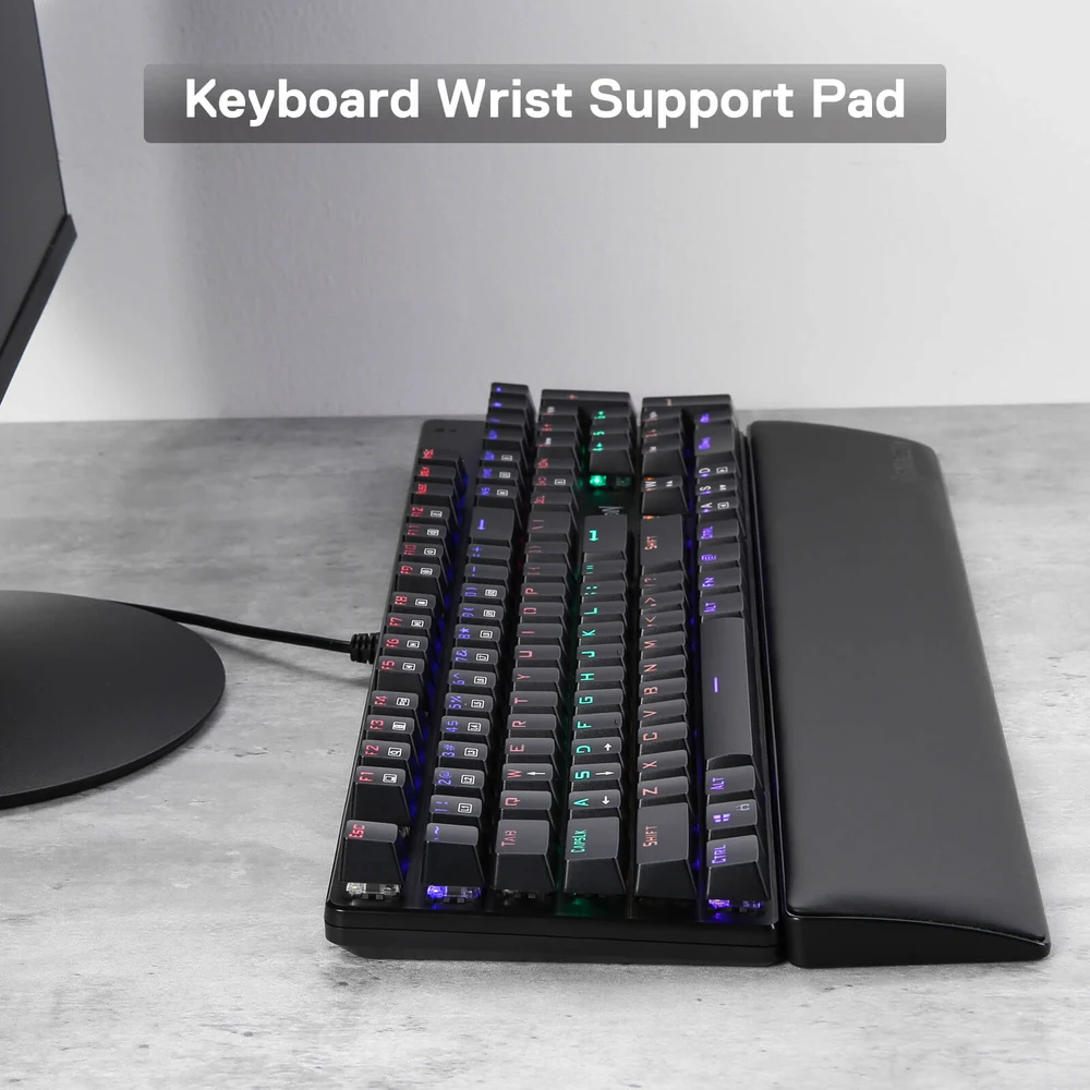 Redragon METEOR P037 - Full Size Keyboard Wrist Rest Pad, 43cm Memory Foam, Anti-Slip Base 8 Redragon METEOR P037 in use