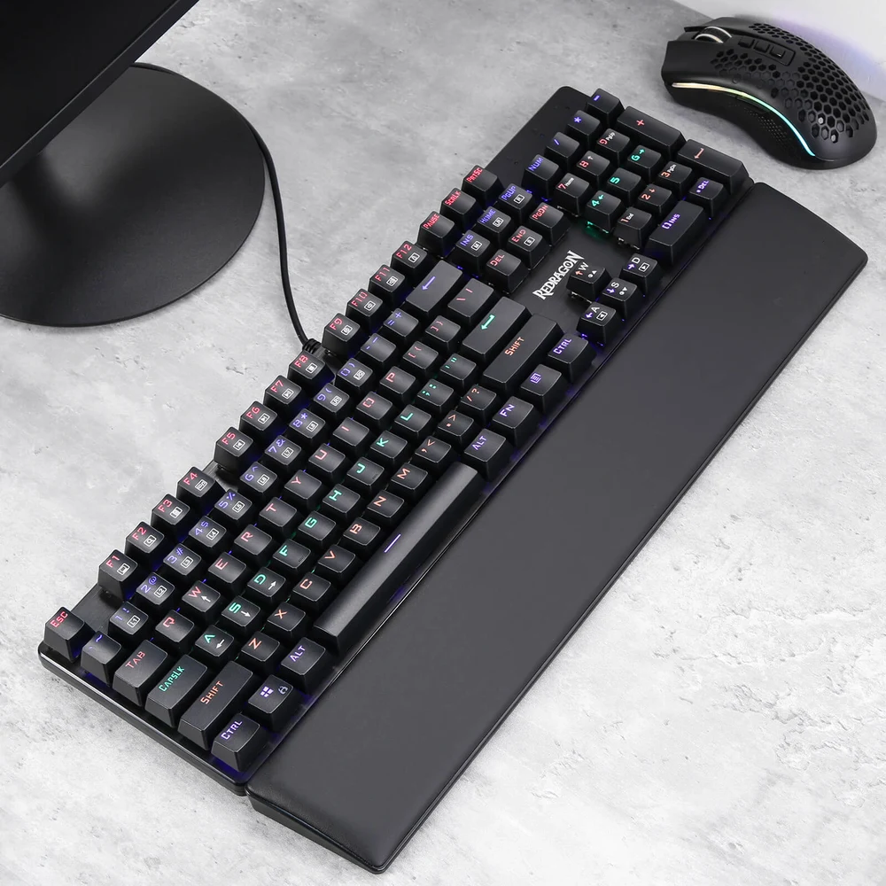 Redragon METEOR P037 - Full Size Keyboard Wrist Rest Pad, 43cm Memory Foam, Anti-Slip Base 4 Redragon METEOR P037 - official product image 3