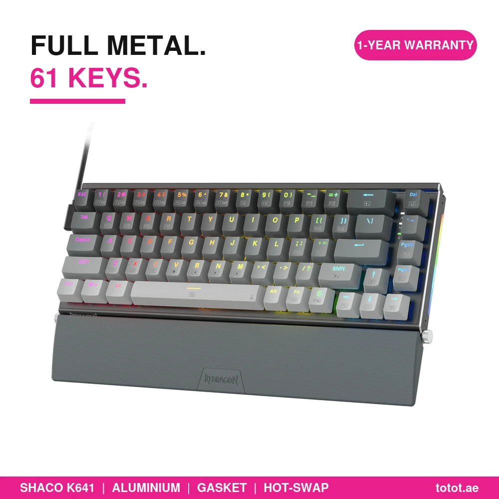Redragon SHACO K641 - Full Metal 61 Key Aluminium Mechanical Keyboard Redragon SHACO K641