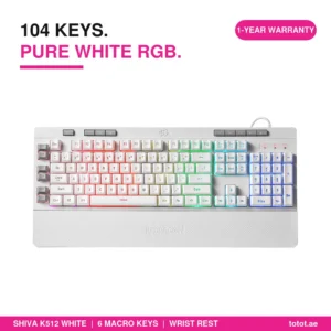 SHIVA K512 WHITE Membrane Gaming Keyboard