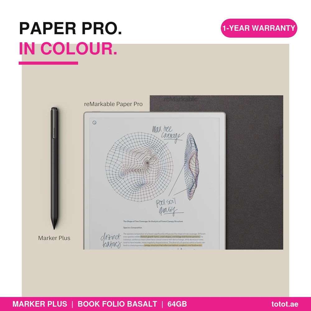 reMarkable Paper Pro Bundle with Marker Plus Basalt - official reMarkable product image reMarkable Paper Pro Bundle with Marker Plus Basalt