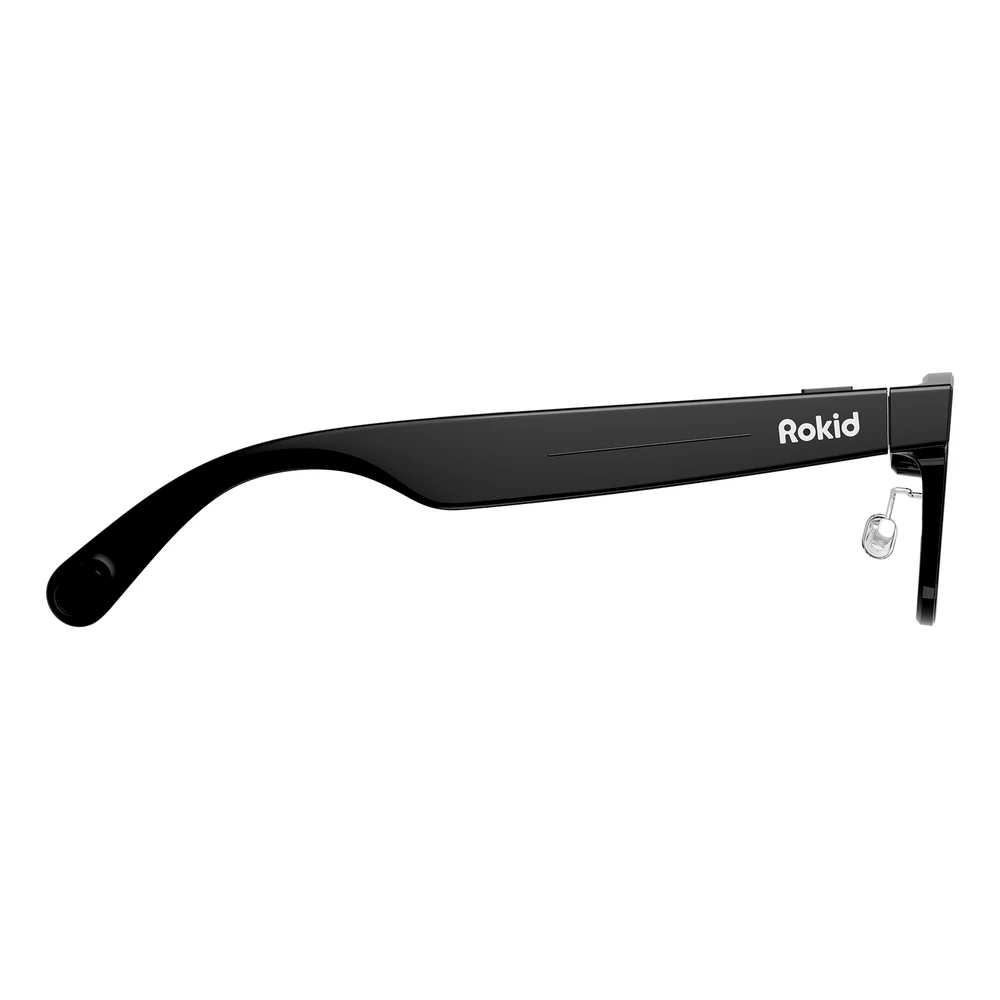 نظارة Rokid Glasses الذكية بشاشة Micro-LED – كاميرا 12 ميغابكسل، ترجمة فورية، مساعد ذكي، وزن 49 غراماً، أسود 6 Rokid Glasses - official product image 5