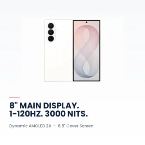 Samsung Galaxy Z Fold 8 Ultra 256GB Cream display highlights