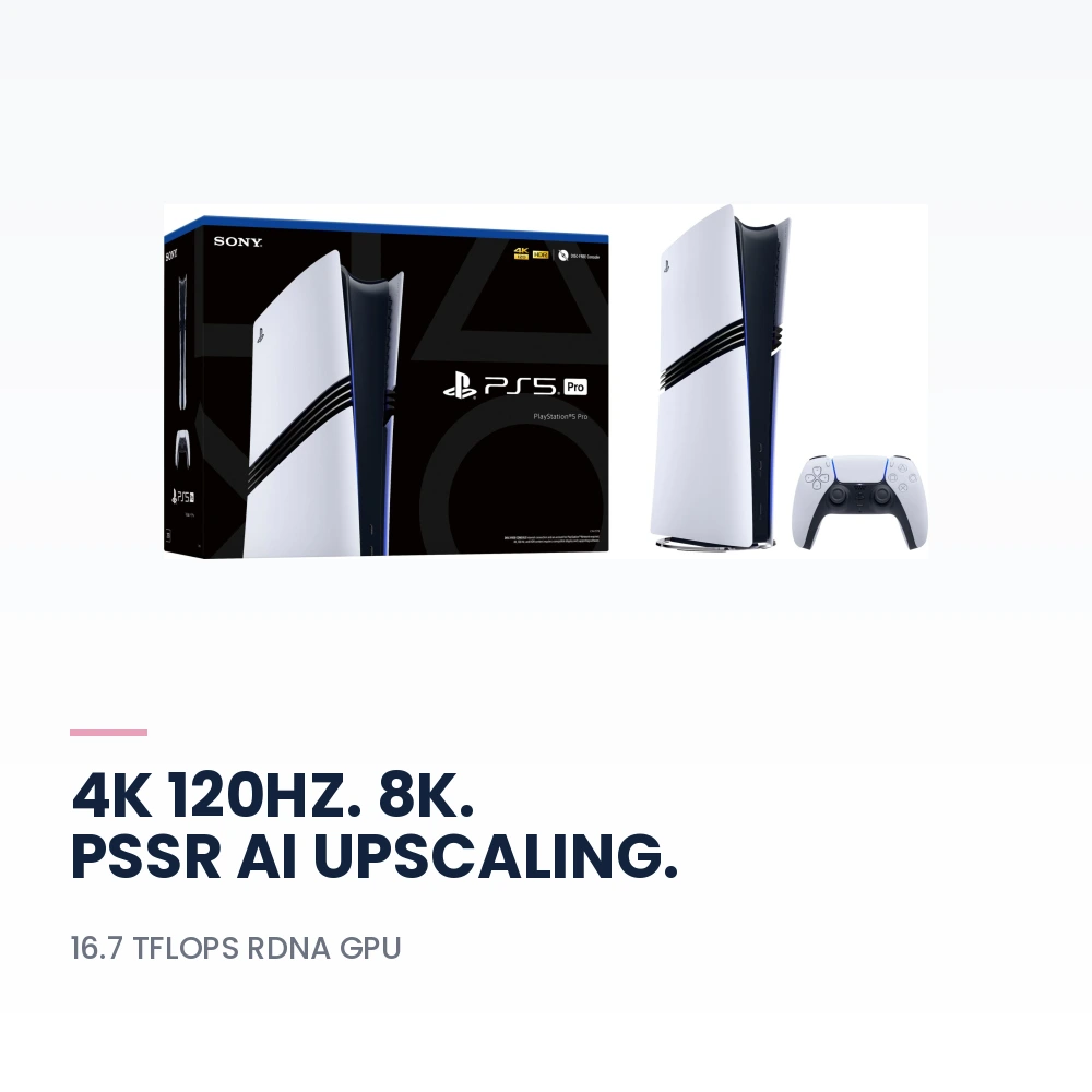 Sony PlayStation 5 Pro Digital Edition 2TB White - 16.7 TFLOPS GPU, PSSR, 2TB SSD, 4K 120Hz - USA Version 8 Sony PlayStation 5 Pro Digital Edition 2TB White