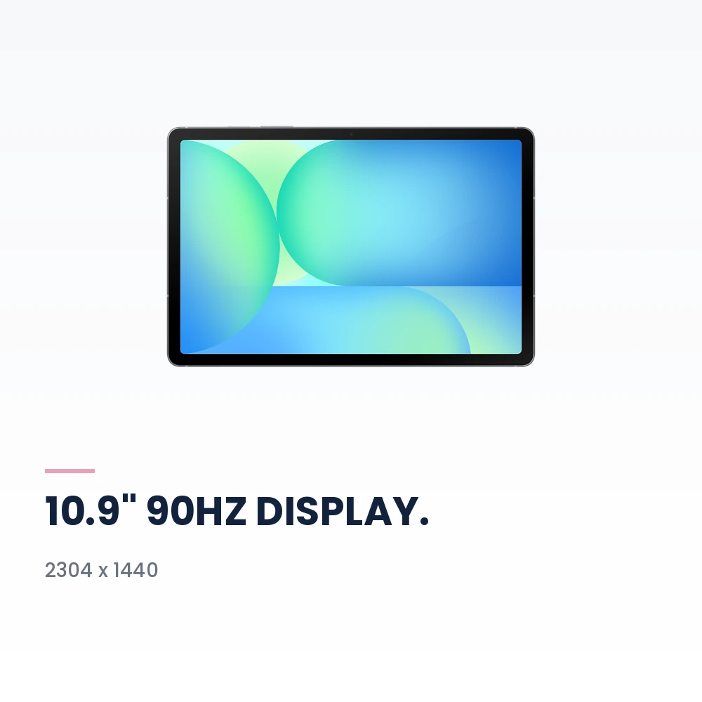 Samsung Galaxy Tab S10 FE WiFi 256GB Gray - 10.9-inch 90Hz Display, S Pen Included - TDRA Version 3 Samsung Galaxy Tab S10 FE WiFi 256GB Gray display highlights