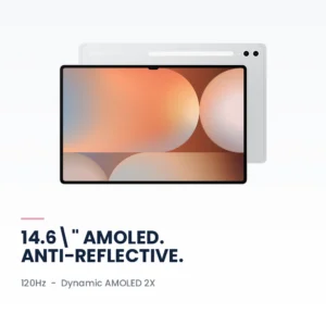 Samsung Galaxy Tab S10 Ultra 5G 512GB Platinum Silver display highlights