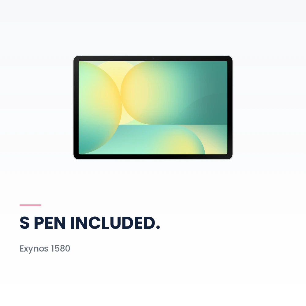 Samsung Galaxy Tab S10 FE WiFi 256GB Silver - 10.9-inch 90Hz Display, S Pen Included - TDRA Version 4 Samsung Galaxy Tab S10 FE WiFi 256GB Silver performance and camera highlights