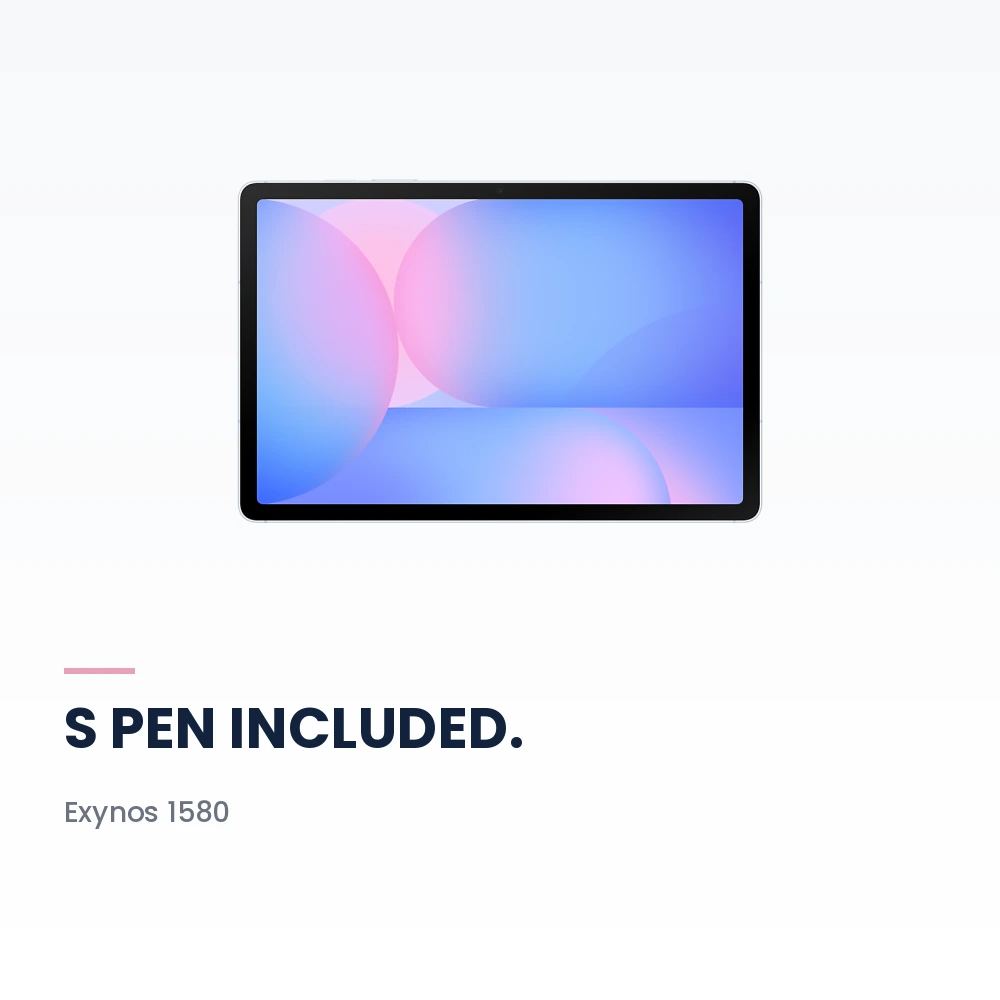 Samsung Galaxy Tab S10 FE WiFi 256GB Blue - 10.9-inch 90Hz Display, S Pen Included - TDRA Version 4 Samsung Galaxy Tab S10 FE WiFi 256GB Blue performance and camera highlights