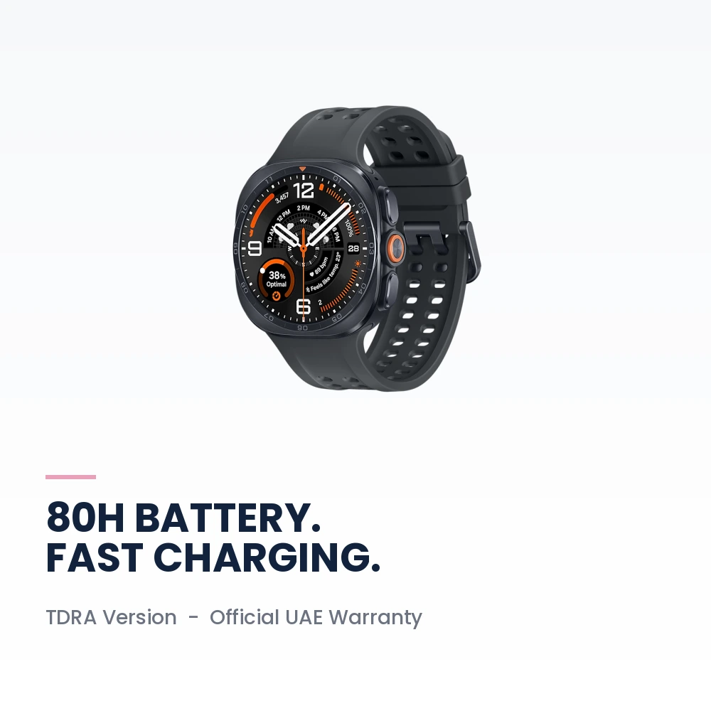 Samsung Galaxy Watch Ultra2 47mm LTE Titanium Gray - 1.52-inch 5,000-nit Display, 80H Battery, Titanium - TDRA Version 4 Samsung Galaxy Watch Ultra2 47mm LTE Titanium Gray battery, build and warranty