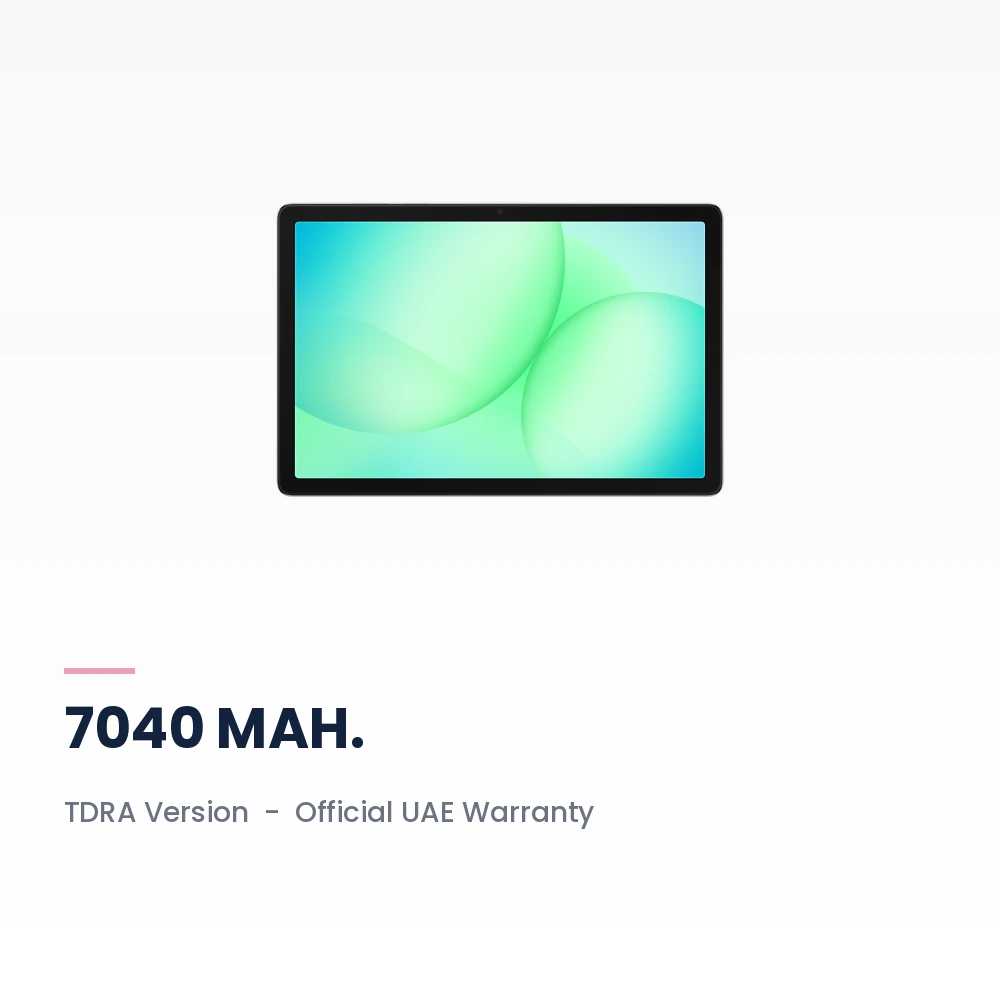 Samsung Galaxy Tab A11+ WiFi 6GB/128GB Silver - 11-inch 90Hz Display, Dimensity 7300 - TDRA Version 4 Samsung Galaxy Tab A11+ WiFi 128GB Silver battery, build and warranty