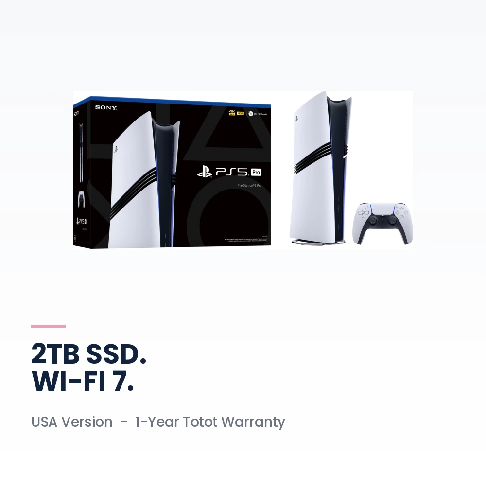 Sony PlayStation 5 Pro Digital Edition 2TB White - 16.7 TFLOPS GPU, PSSR, 2TB SSD, 4K 120Hz - USA Version 4 Sony PlayStation 5 Pro Digital Edition 2TB White battery, build and warranty