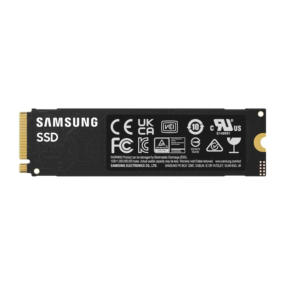 Samsung 990 EVO Plus 4TB NVMe M.2 SSD (MZ-V9S4T0BW) – Up to 7,250MB/s Read, 6,300MB/s Write, PCIe 4.0 x4 / 5.0 x2, 2,400TBW, AES 256-bit Encryption 7 Samsung 990 EVO Plus 4TB NVMe M.2 SSD right perspective view