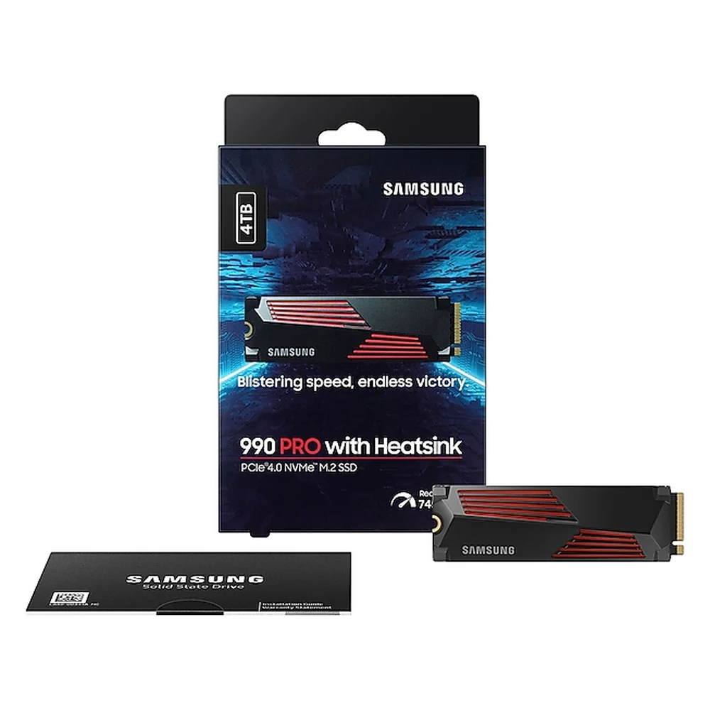Samsung 990 PRO with Heatsink 4TB NVMe SSD - PCIe 4.0 M.2 2280, 7450MB/s Read, 6900MB/s Write, RGB, PS5 Compatible (MZ-V9P4T0CW) 8 Samsung 990 PRO with Heatsink 4TB detail