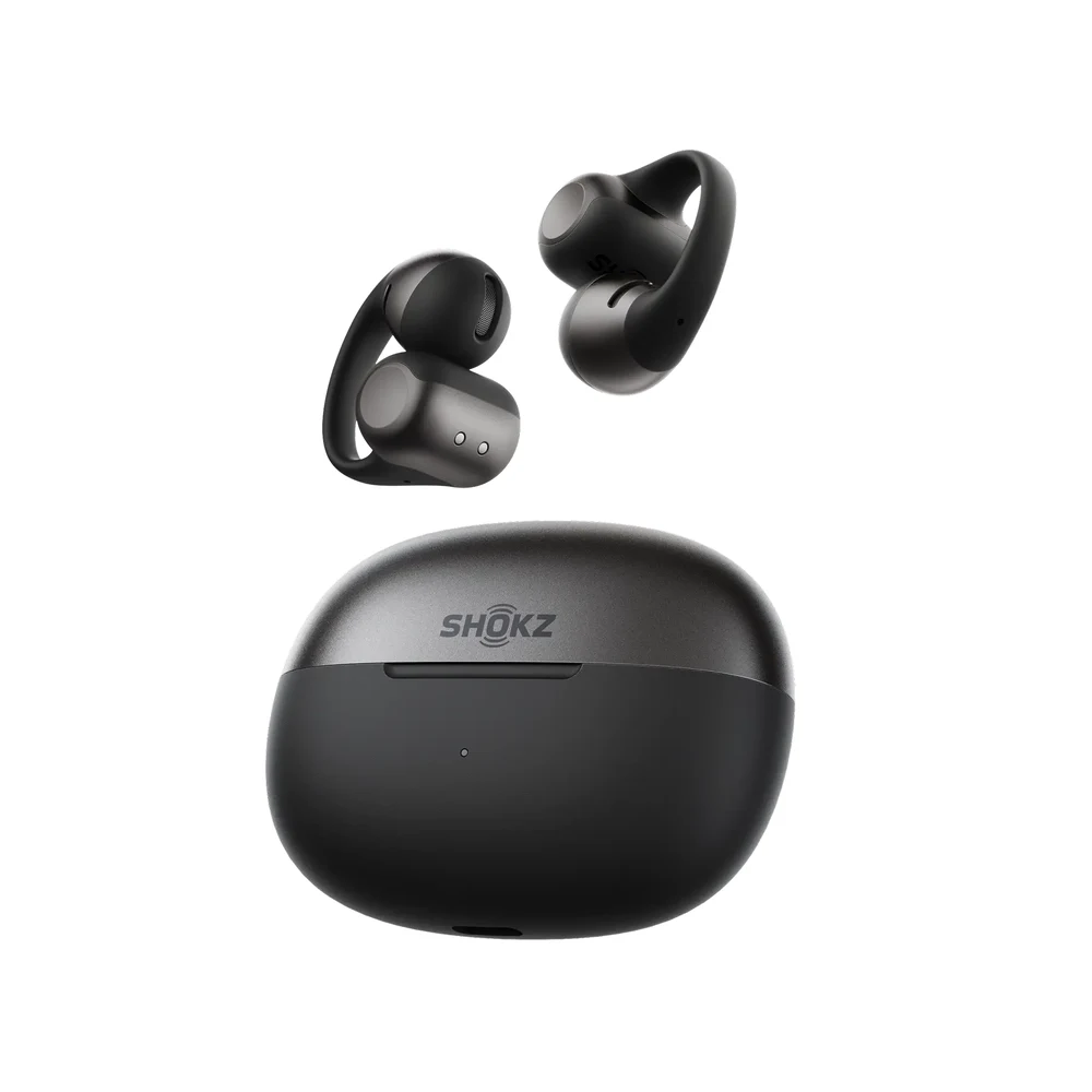 Shokz OpenDots 2 Black - Open-Ear Clip-On Earbuds, Bassphere 2.0, Dolby Audio, 40H Battery, IP57 6 Shokz OpenDots 2 Black in use