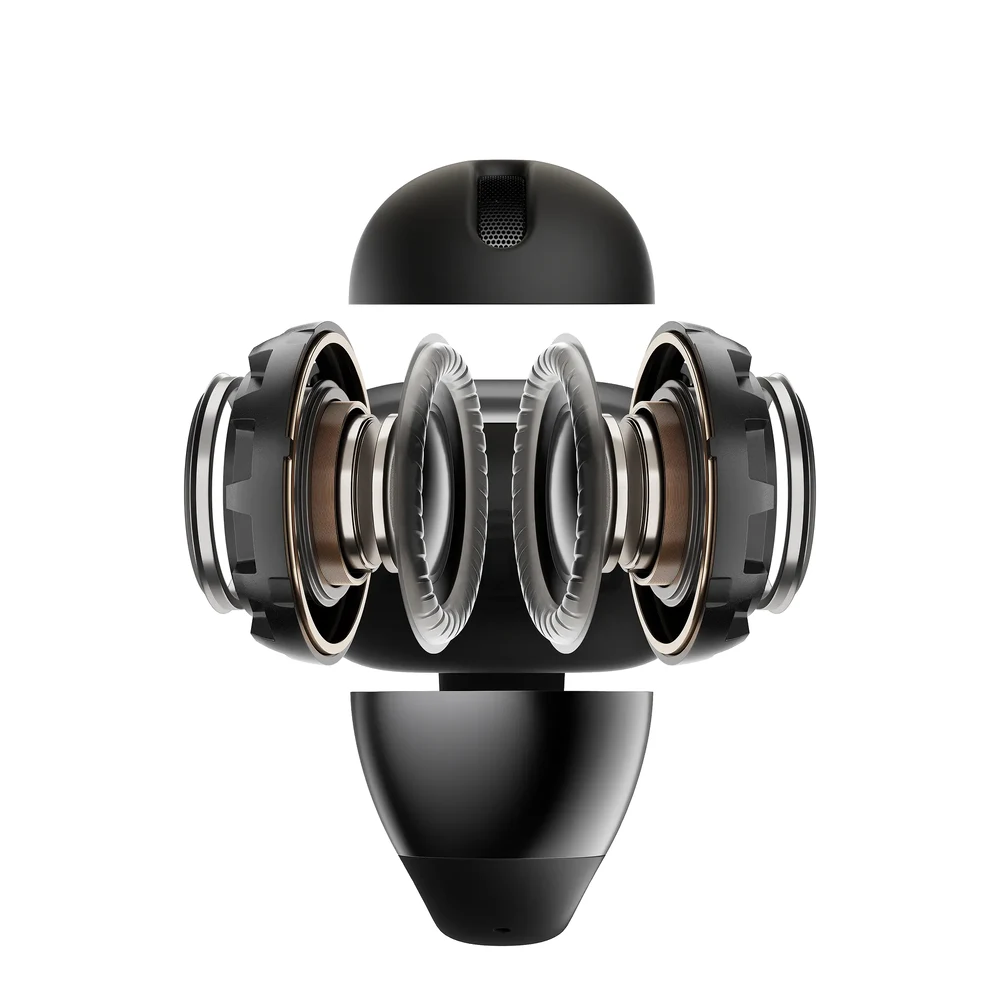 Shokz OpenDots ONE Black - Open-Ear Clip-On Earbuds, Bassphere + Dolby Audio, 40H Battery, Wireless Charging 4 Shokz OpenDots ONE Black - official product image 3