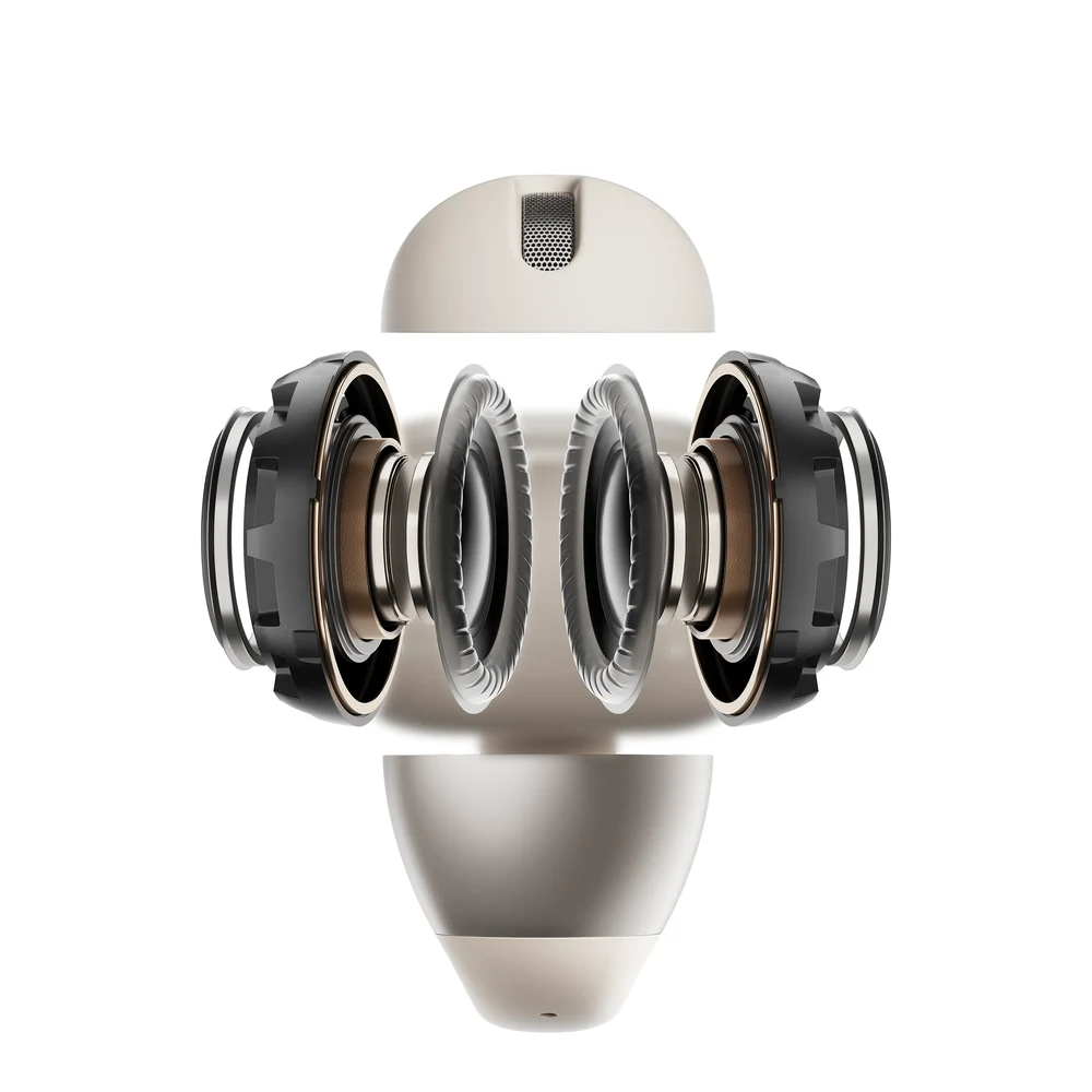 Shokz OpenDots ONE Grey - Open-Ear Clip-On Earbuds, Bassphere + Dolby Audio, 40H Battery, Wireless Charging 4 Shokz OpenDots ONE Grey - official product image 3