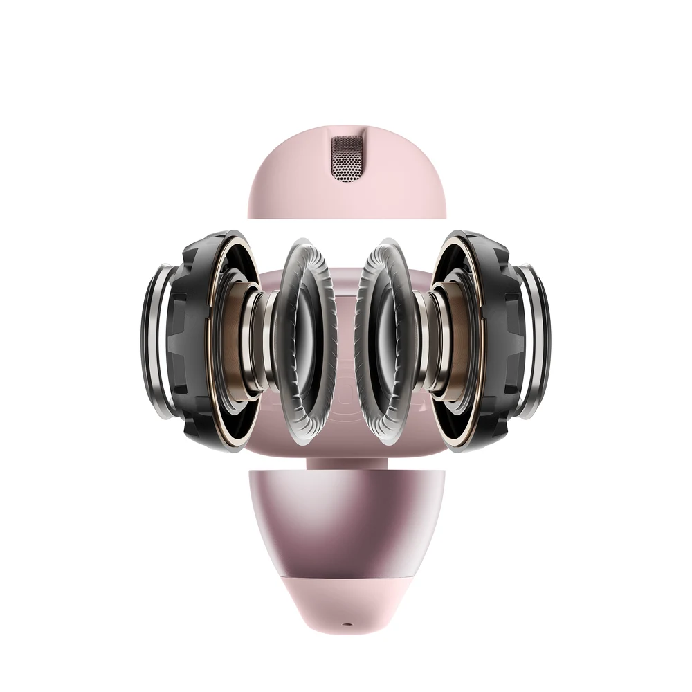 Shokz OpenDots ONE Pink - Open-Ear Clip-On Earbuds, Bassphere + Dolby Audio, 40H Battery, Wireless Charging 4 Shokz OpenDots ONE Pink - official product image 3
