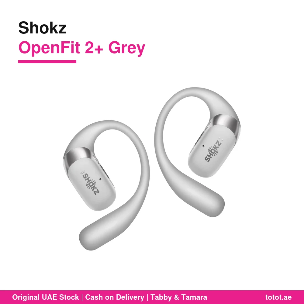 Shokz OpenFit 2+ Grey - official Shokz product image Shokz OpenFit 2+ Grey