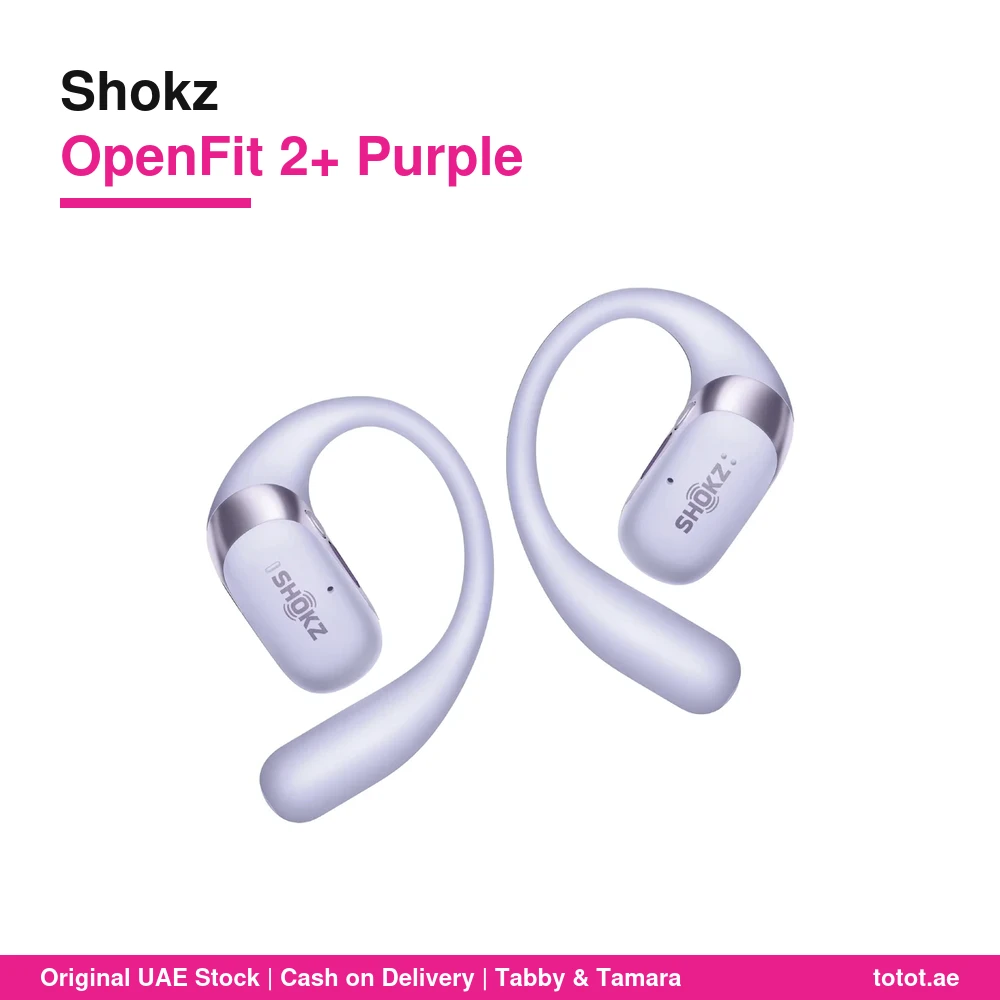 Shokz OpenFit 2+ Purple - official Shokz product image Shokz OpenFit 2+ Purple