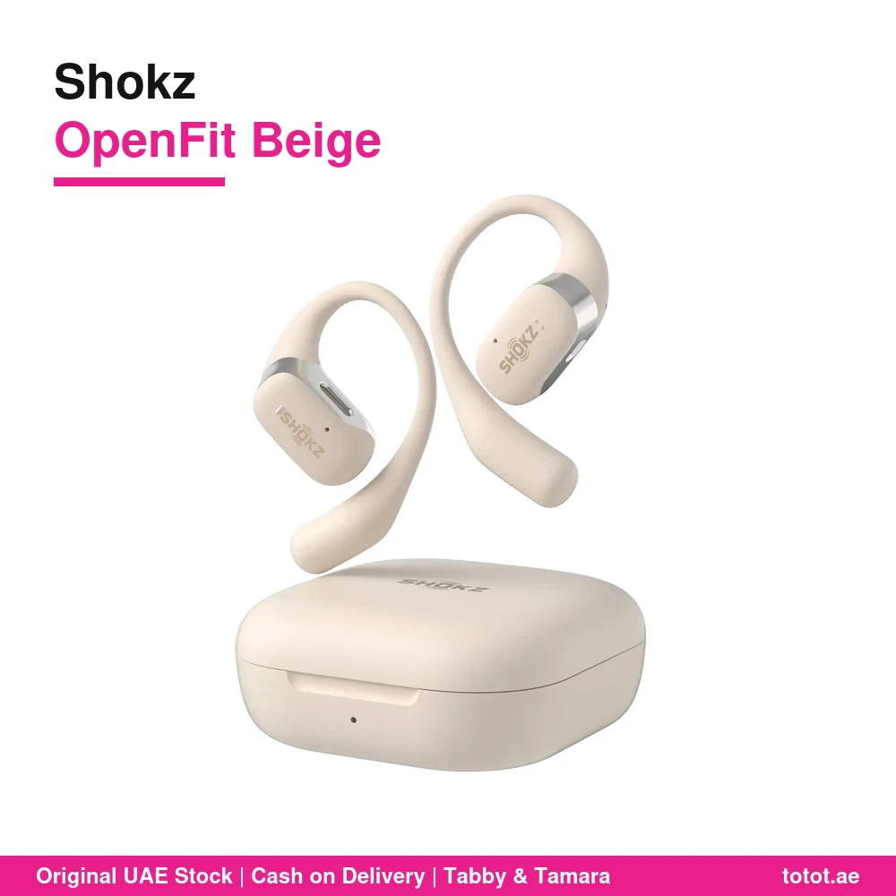 Shokz OpenFit Beige - official Shokz product image Shokz OpenFit Beige