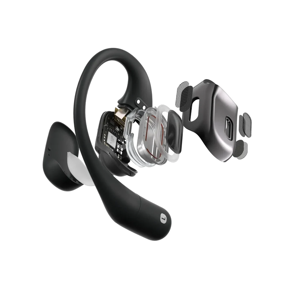 Shokz OpenFit Black - Open-Ear Ear-Hook Earbuds, DirectPitch Air Conduction, 28H Battery, IP54 4 Shokz OpenFit Black - official product image 3