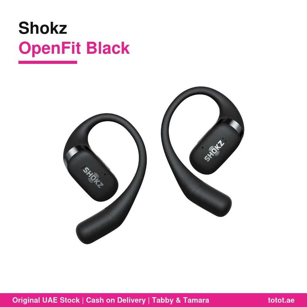 Shokz OpenFit Black - official Shokz product image Shokz OpenFit Black