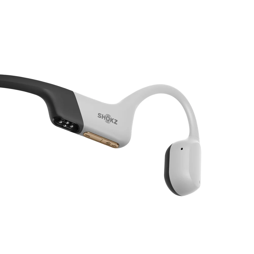 Shokz OpenSwim Pro White - Bone Conduction Swimming Headphones, IP68 Waterproof, 32GB MP3, 9H Battery 5 Shokz OpenSwim Pro White in use