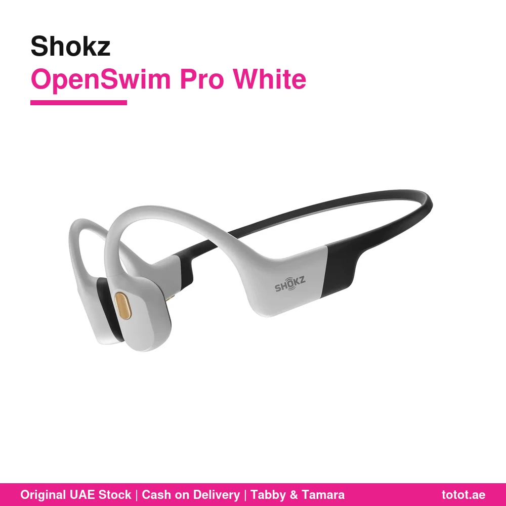 Shokz OpenSwim Pro White - official Shokz product image Shokz OpenSwim Pro White