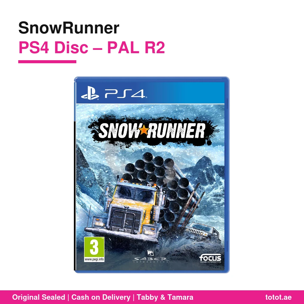 لعبة SnowRunner لجهاز PS4 – محاكاة شاحنات الطرق الوعرة، 40 مركبة، لعب تعاوني عبر الإنترنت حتى 4 لاعبين، قرص PAL R2 5 لعبة SnowRunner PS4