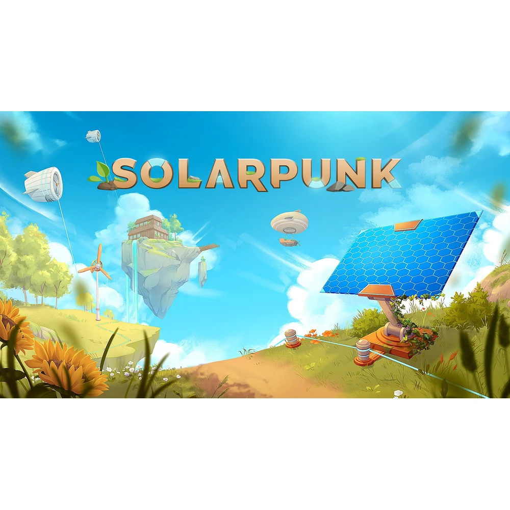 Solarpunk Switch 2 – Relaxing Sky-Island Survival, Wind & Solar Energy, Farming & Drones, 1-4 Online Co-op, Physical Edition 6 Solarpunk Switch 2 floating island key art