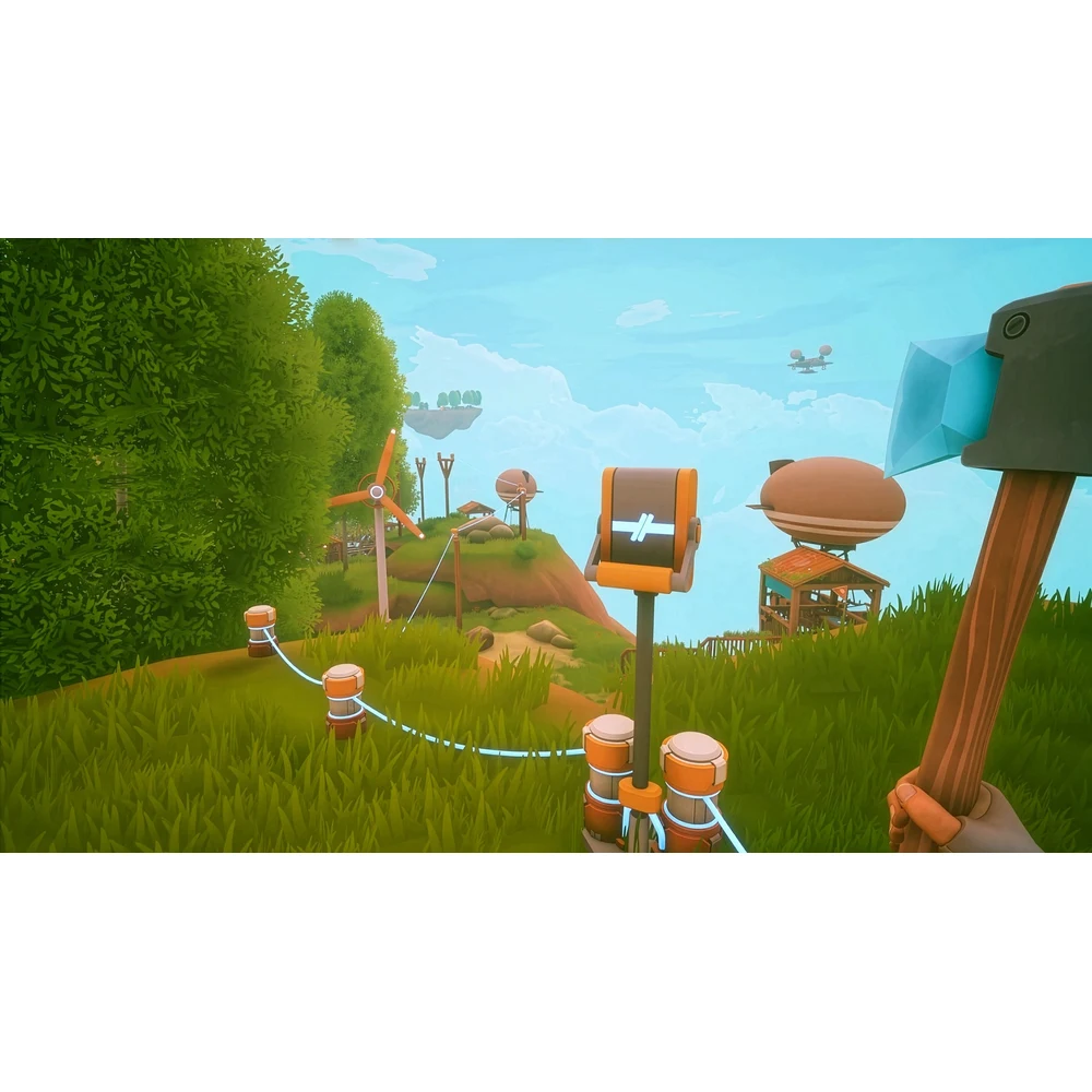 Solarpunk Switch 2 – Relaxing Sky-Island Survival, Wind & Solar Energy, Farming & Drones, 1-4 Online Co-op, Physical Edition 8 Solarpunk farming and energy screenshot