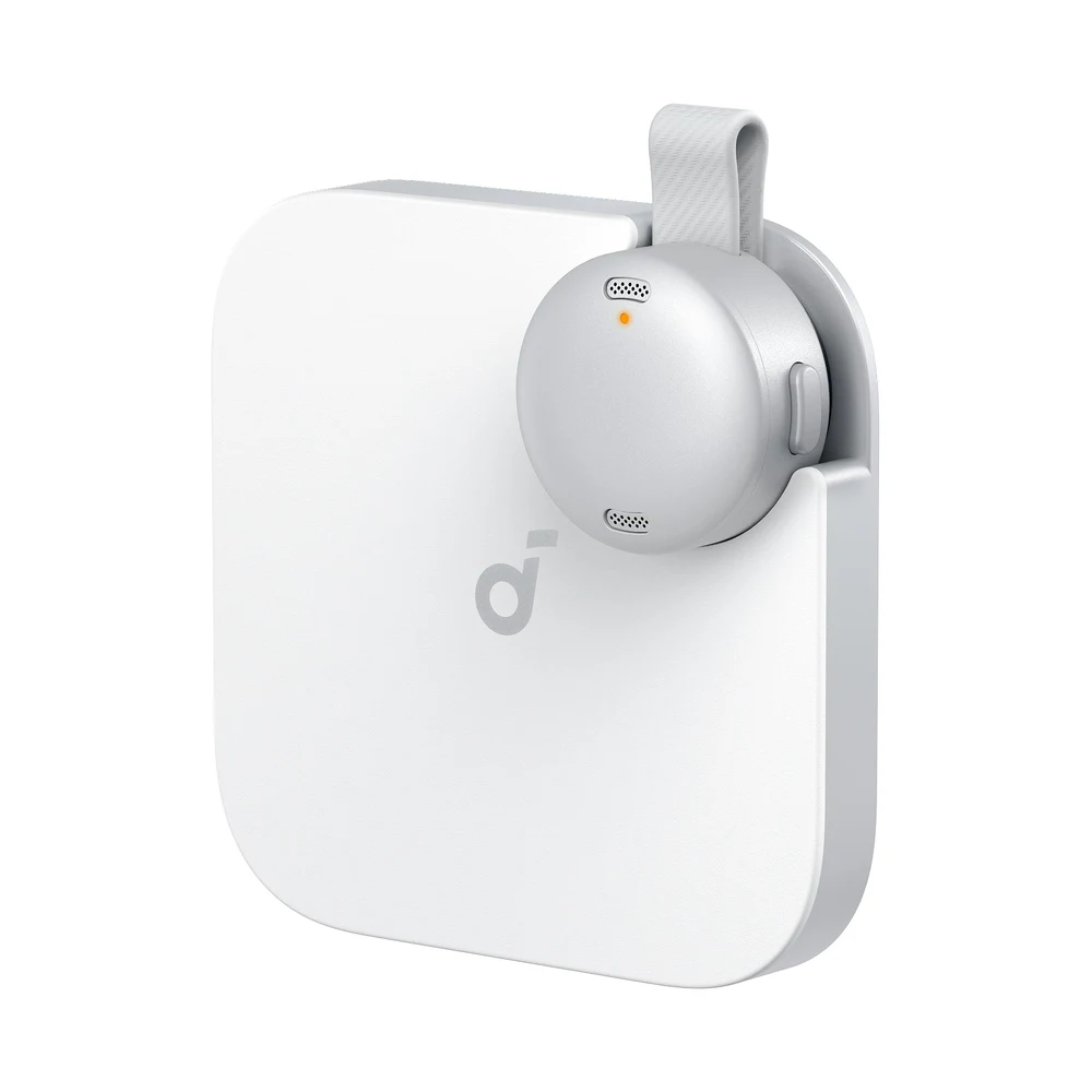 جهاز soundcore Work الأبيض – مسجل ملاحظات ذكي بحجم العملة (D3200) للمحاضرات والمقابلات، تمييز المتحدثين، 300 دقيقة مجانية شهرياً، IPX4 6 جهاز soundcore Work الأبيض