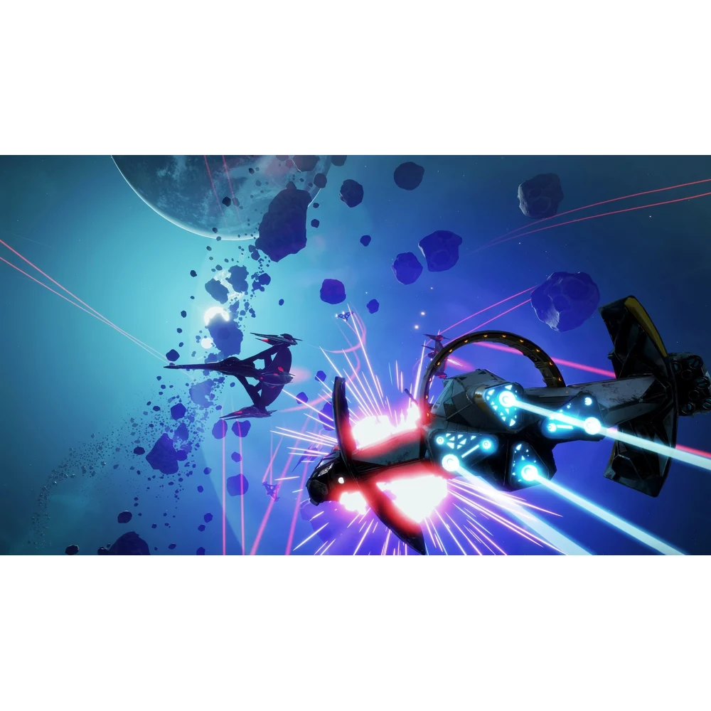 Starlink Battle for Atlas Switch – Starter Pack with Fox McCloud & Arwing, Modular Toy Starships, Open-World Space Combat, 2-Player Local 7 Starship flying over an alien planet in Starlink: Battle for Atlas