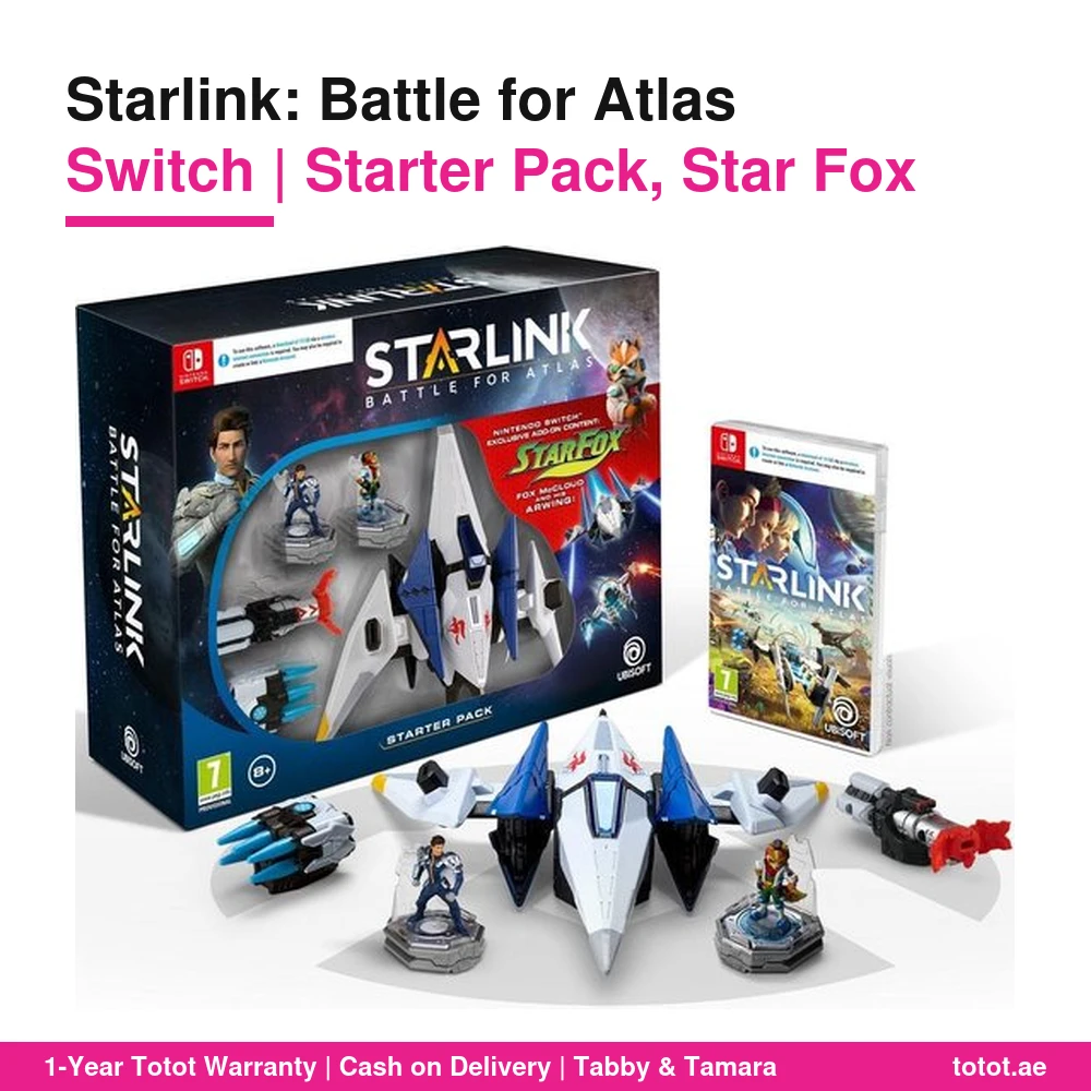 Starlink Battle for Atlas Switch – Starter Pack with Fox McCloud & Arwing, Modular Toy Starships, Open-World Space Combat, 2-Player Local 1 Starlink Battle for Atlas Switch