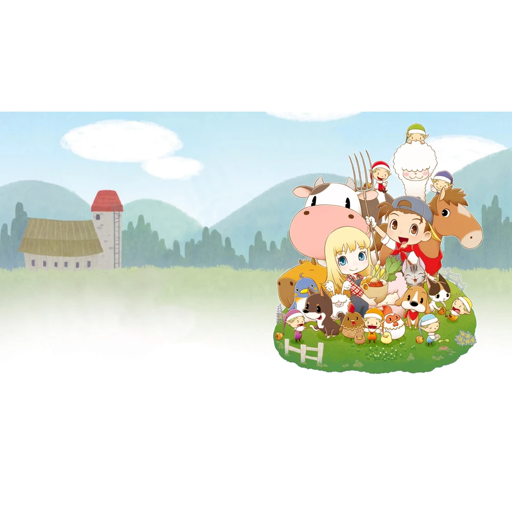لعبة Story of Seasons Friends of Mineral Town لجهاز PS4 – محاكاة حياة المزرعة، زراعة وتربية مواشٍ، قرص PAL R2 7 غلاف لعبة Story of Seasons Friends of Mineral Town PS4 من زاوية أخرى