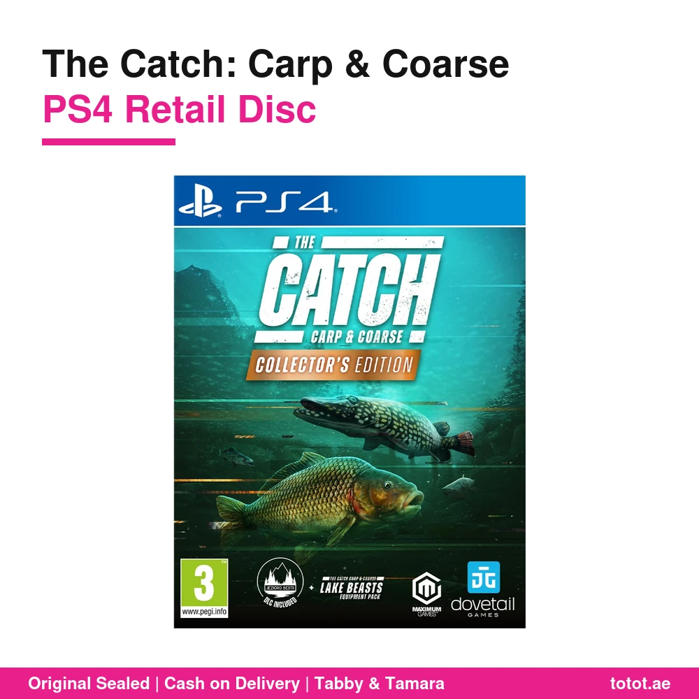 لعبة The Catch Carp & Coarse لجهاز PS4 – محاكاة صيد سمك مع 5 وجهات و35 نوعًا من الأسماك ومعدات مرخصة – قرص أصلي 6 لعبة The Catch Carp & Coarse PS4