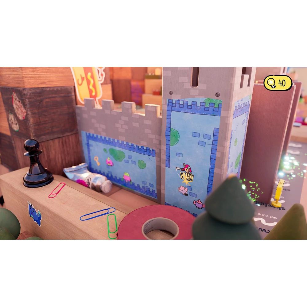 The Plucky Squire Switch – Storybook Adventure Between 2D and 3D, Puzzles, Jetpack Flights, Badger Boxing, Physical EU Edition 8 Jot exploring the 3D desk world outside the book