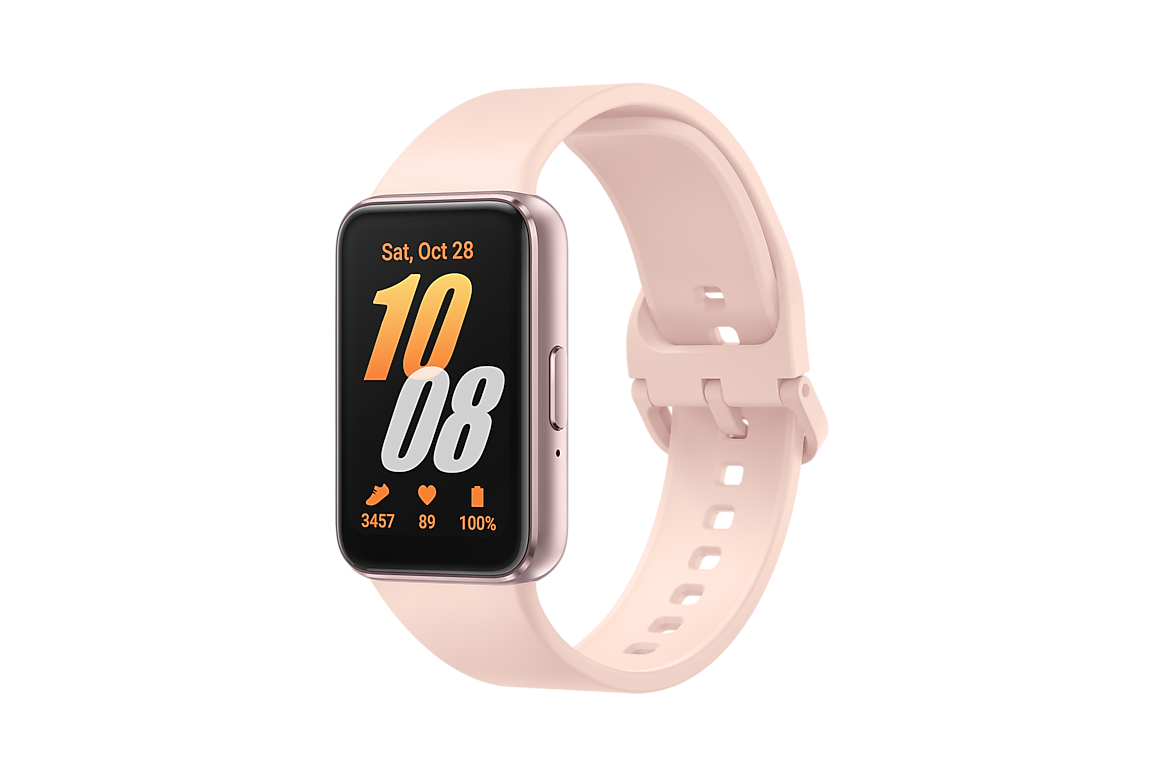 Samsung Galaxy Fit3 Bluetooth Pink Gold - 1.6-inch AMOLED, 13-Day Battery, 5ATM - TDRA Version 2 Samsung Galaxy Fit3 Bluetooth Pink Gold - 1.6-inch AMOLED, 13-Day Battery, 5ATM - TDRA Version - Image 2