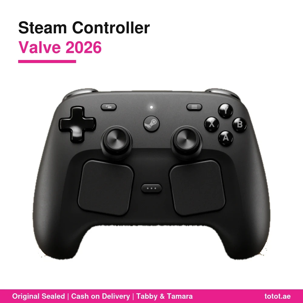 يد تحكم Valve Steam Controller (2026) - عصي مغناطيسية TMR، لوحتا لمس بردود فعل لمسية، جيروسكوب Grip Sense وبطارية تتجاوز 35 ساعة 9 يد التحكم Steam Controller من Valve