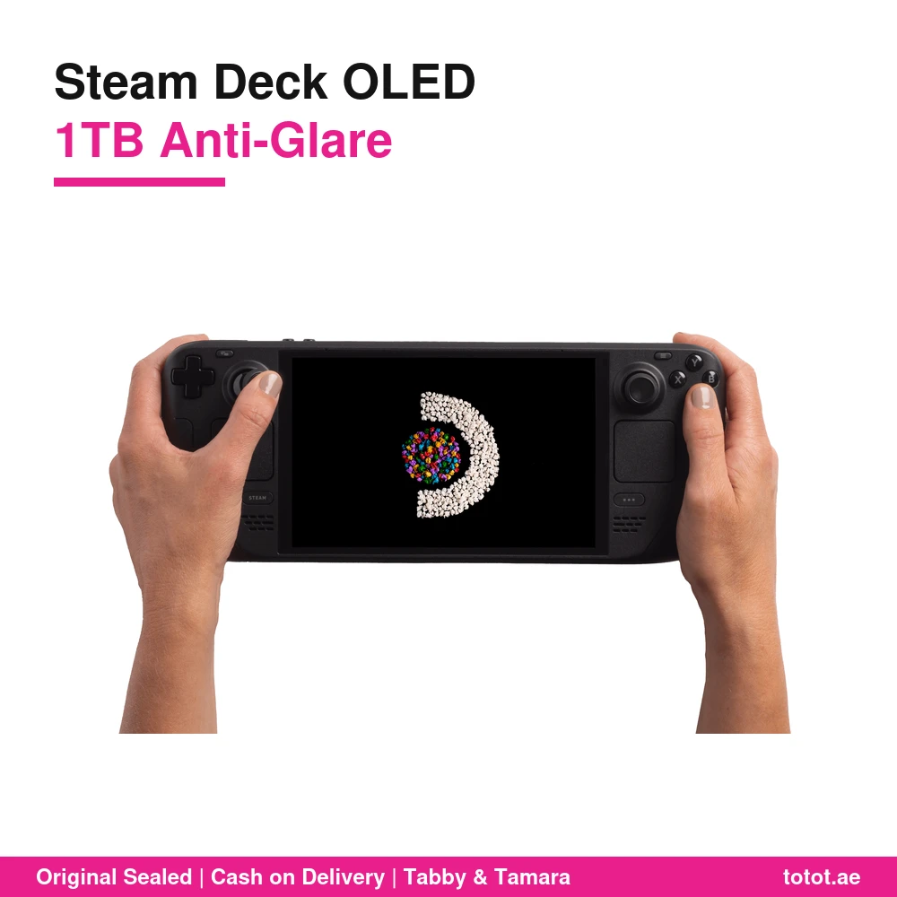 جهاز Valve Steam Deck OLED 1TB - شاشة OLED HDR مقاس 7.4 بوصة، زجاج مضاد للانعكاس، ذاكرة 16GB LPDDR5، بطارية 50Wh وWi-Fi 6E 6 جهاز Steam Deck OLED 1TB من Valve