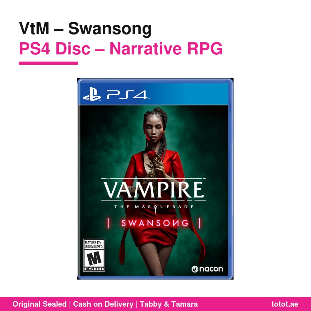 Vampire The Masquerade Swansong PS4 - official NACON product image Vampire The Masquerade Swansong PS4