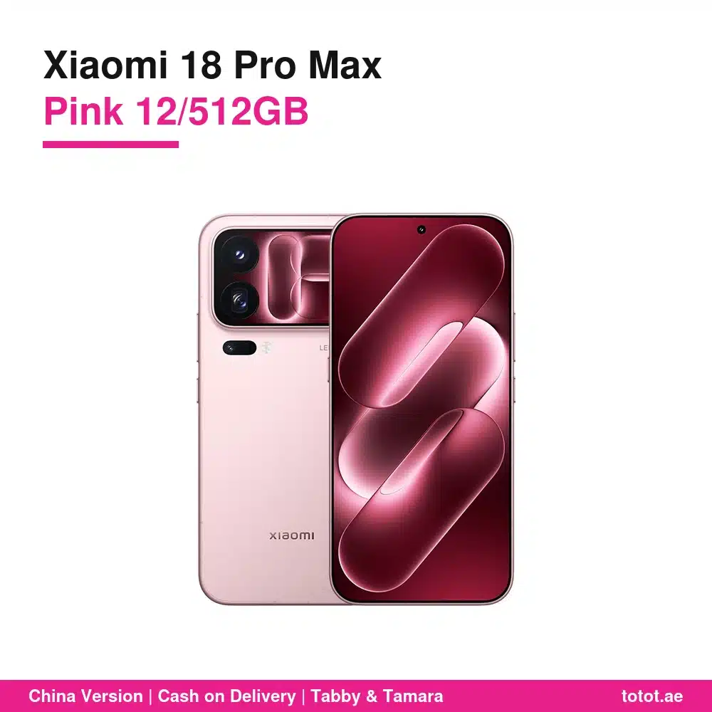 هاتف شاومي 18 برو ماكس 12GB/512GB وردي خوخي جليدي (النسخة الصينية) - Snapdragon 8 Elite Extreme Gen 6، شاشة خلفية 2.9 بوصة، بطارية 8500 مللي أمبير، شحن 100 واط، كاميرتا Leica بدقة 200 ميجابكسل 3 هاتف شاومي 18 برو ماكس 512 جيجا رام 12 وردي